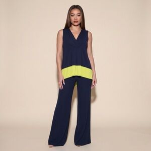 Blue Illusion Flowy Womens Top